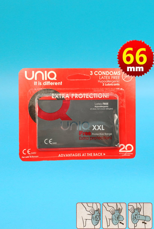 UNIQ free XL 66mm  -Safe and comfortable protection-3picse